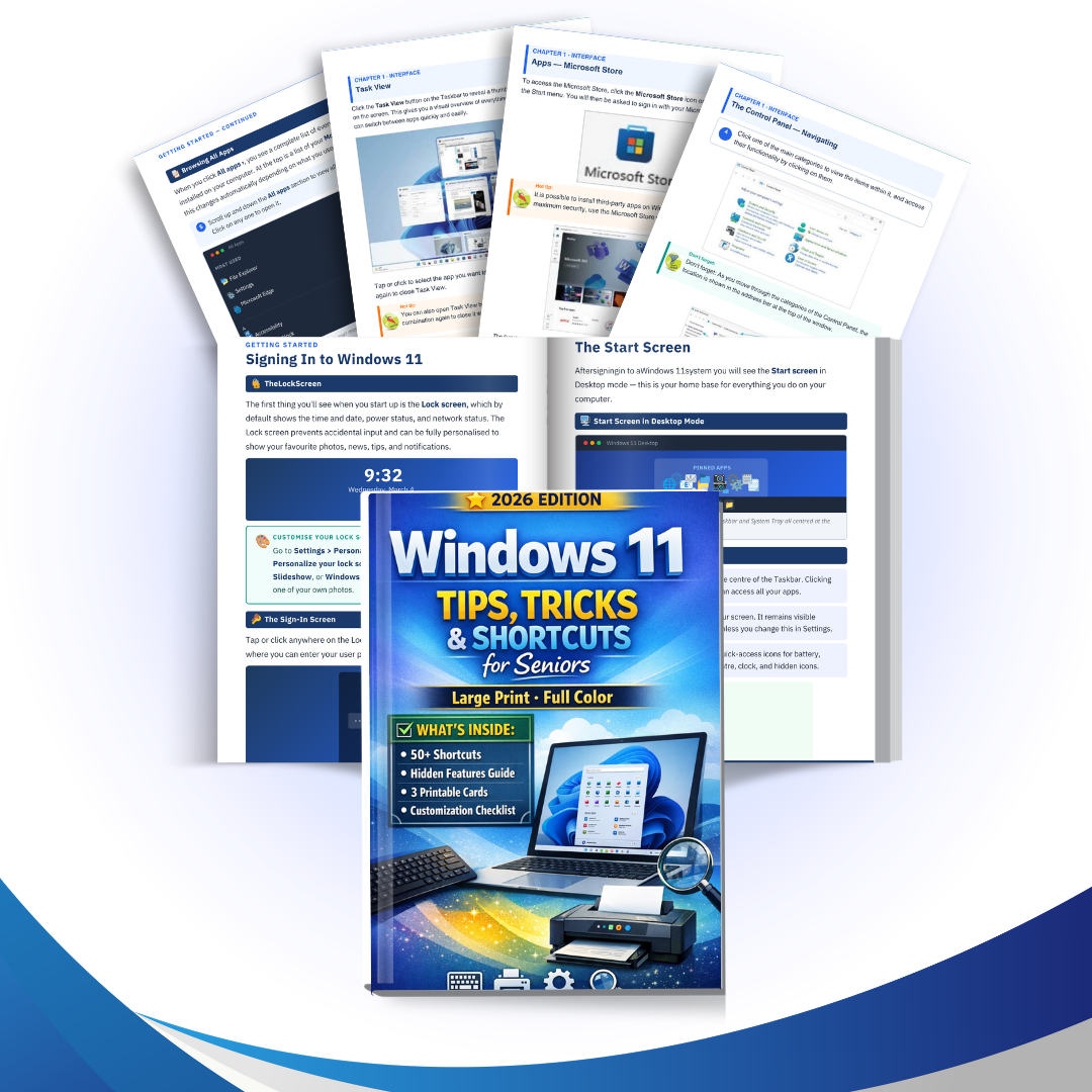 Windows 11 for Seniors: Tips, Tricks & Shortcuts